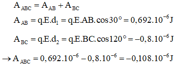 Công của lực điện (Lý thuyết + 20 bài tập có lời giải) (ảnh 7)