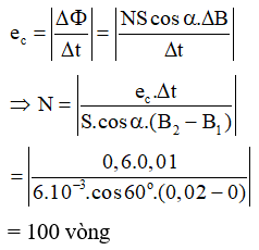 Suất điện động cảm ứng (Lý thuyết + 18 bài tập có lời giải) (ảnh 21)