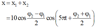 Tổng hợp hai dao động điều hòa cùng phương, cùng tần số. Phương pháp Fre-Nen (Lý thuyết + 35 bài tập có lời giải) (ảnh 69)