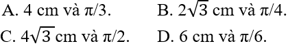 Tổng hợp hai dao động điều hòa cùng phương, cùng tần số. Phương pháp Fre-Nen (Lý thuyết + 35 bài tập có lời giải) (ảnh 38)