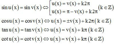 Phương pháp giải Công thức giải phương trình lượng giác (50 bài tập minh họa) (ảnh 1)