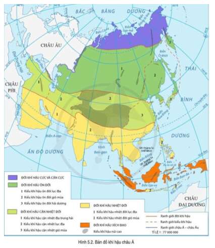 Đọc thông tin và quan sát hình 5.1, hình 5.2, hãy trình bày đặc điểm tự nhiên của khu vực Đông Á (ảnh 3)