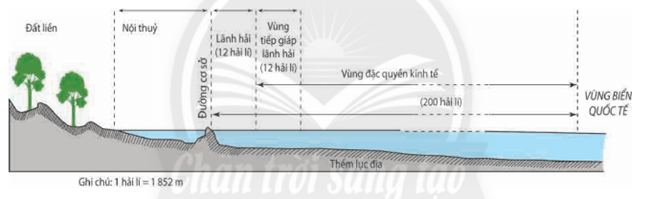 Địa lí 8 (Chân trời sáng tạo) Bài 14: Vị trí địa lí Biển Đông, các vùng biển của Việt Nam (ảnh 7)