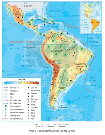 Địa lí 11 (Kết nối tri thức) Bài 6: Vị trí địa lí, điều kiện tự nhiên, dân cư và xã hội khu vực Mỹ La tinh (ảnh 4)