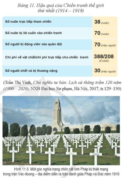 Lịch sử 8 (Cánh diều) Bài 11: Chiến tranh thế giới thứ nhất (1914 - 1918) và cách mạng tháng mười Nga năm 1917  (ảnh 2)