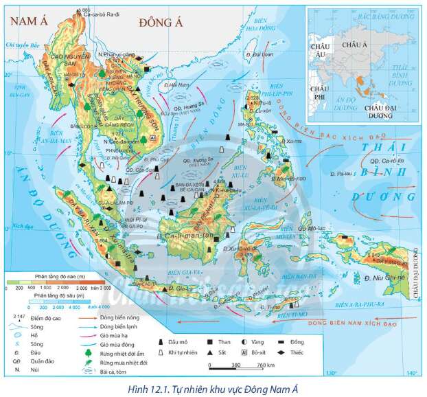 Địa lí 11 (Chân trời sáng tạo) Bài 12: Tự nhiên, dân cư, xã hội và kinh tế Đông Nam Á (ảnh 2)