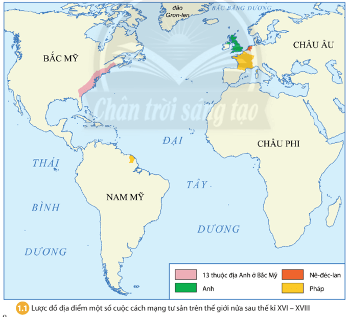 Lịch sử 8 (Chân trời sáng tạo) Bài 1: Các cuộc cách mạng tư sản ở châu Âu và Bắc Mỹ (ảnh 1)