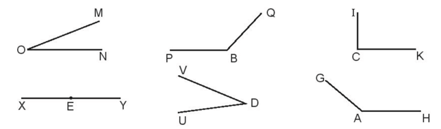 Bài 8: Góc nhọn, góc tù, góc bẹt- Kết nối tri thức Toán lớp 4 Tập 1 (Kết nối tri thức) (ảnh 1)