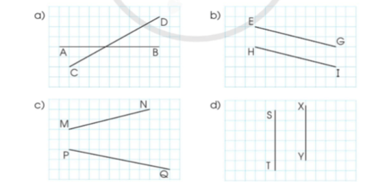 Bài 22: Hai đường thẳng song song. Vẽ hai đường thẳng song song Toán lớp 4 Tập 1 (Cánh Diều) (ảnh 1)