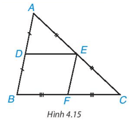 Toán 8 Bài 16 (Kết nối tri thức): Đường trung bình của tam giác (ảnh 3)