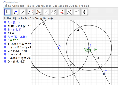 Toán 8 (Kết nối tri thức): Vẽ hình đơn giản với phần mềm GeoGebra (ảnh 15)