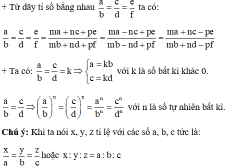 Phương pháp giải Công thức về tính chất của dãy tỉ số bằng nhau (50 bài tập minh họa) (ảnh 2)