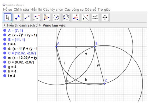 Toán 8 (Kết nối tri thức): Vẽ hình đơn giản với phần mềm GeoGebra (ảnh 19)