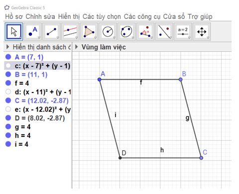 Toán 8 (Kết nối tri thức): Vẽ hình đơn giản với phần mềm GeoGebra (ảnh 20)