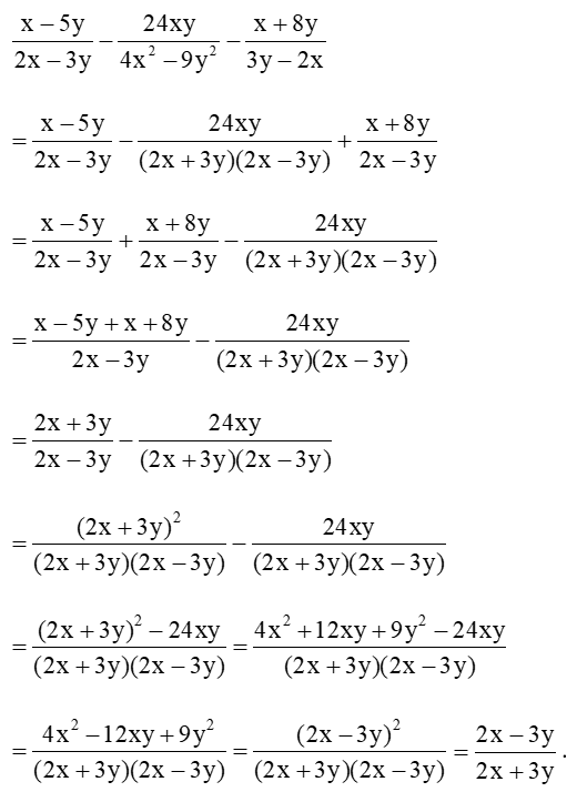 Toán 8 Bài 2 (Cánh diều): Phép cộng, phép trừ phân thức đại số (ảnh 4)