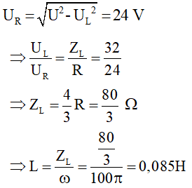 Mạch có R, L, C mắc nối tiếp (Lý thuyết + 30 bài tập có lời giải) (ảnh 42)