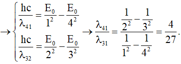 Mẫu nguyên tử Bo (Lý thuyết + 30 bài tập có lời giải) (ảnh 6)