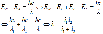 Mẫu nguyên tử Bo (Lý thuyết + 30 bài tập có lời giải) (ảnh 18)