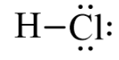Công thức Lewis của HCl (hydrogen chloride) chương trình mới (ảnh 1)