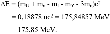 Phản ứng phân hạch (Lý thuyết + 30 bài tập có lời giải) (ảnh 21)