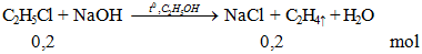 C2H5Cl + NaOH -to→ NaCl + C2H5OH | C2H5Cl ra NaCl (ảnh 2)