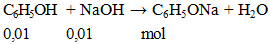 C6H5OH + NaOH → C6H5ONa + H2O | C6H5OH ra C6H5ONa (ảnh 2)