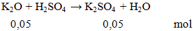 K2O + H2SO4 → K2SO4 + H2O | K2O ra K2SO4 (ảnh 2)