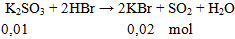 K2SO3 + 2HBr → 2KBr + SO2 + H2O | K2SO3 ra KBr (ảnh 2)