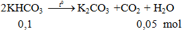 2KHCO3 -to→ K2CO3 +CO2 + H2O | KHCO3 ra K2CO3 (ảnh 3)