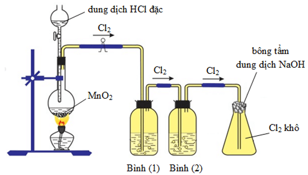 KMnO4 + HCl → KCl + MnCl2 + Cl2 + H2O | KMnO4 ra MnCl2 (ảnh 2)