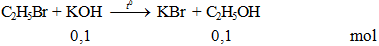 C2H5Br + KOH -to→ KBr + C2H5OH | C2H5Br ra KBr (ảnh 2)