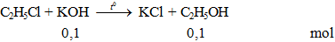 C2H5Cl + KOH -to→ KCl + C2H5OH | C2H5Cl ra KCl (ảnh 1)