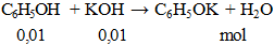 C6H5OH + KOH → C6H5OK + H2O | C6H5OH ra C6H5OK  (ảnh 2)