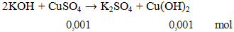 2KOH + CuSO4 → K2SO4+ Cu(OH)2 | KOH ra K2 SO4 (ảnh 1)