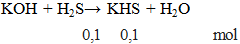 KOH + H2S → KHS + H2O |KOH ra KHS (ảnh 2)