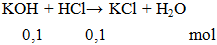 KOH + HCl → KCl + H2O | KOH ra KCl  (ảnh 1)