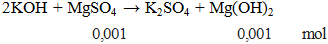 2KOH + Mg(NO3)2 → 2KNO3+ Mg(OH)2 | KOH ra KNO3 (ảnh 1)