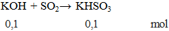 KOH + SO2 → KHSO3 | KOH ra KHSO3 (ảnh 2)