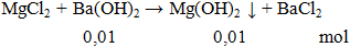 MgCl2 + Ba(OH)2 → Mg(OH)2 ↓ + BaCl2 | MgCl2 ra Mg(OH)2 (ảnh 1)
