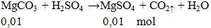 MgCO3 + H2SO4 → MgSO4 + CO2 ↑ + H2O | MgCO3 ra MgSO4 (ảnh 2)