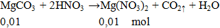 MgCO3 + HNO3 → Mg(NO3)2 + CO2 ↑ + H2O | MgCO3 ra Mg(NO3)2 (ảnh 2)