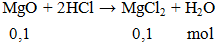 MgO + HCl → MgCl2 + H2O | MgO ra MgCl2 (ảnh 1)