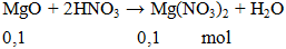 MgO + HNO3 → Mg(NO3)2 + H2O | MgO ra Mg(NO3)2 (ảnh 2)