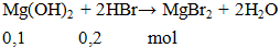 Mg(OH)2 + HBr → MgBr2 + H2O | Mg(OH)2 ra MgBr2 (ảnh 2)