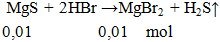 MgS + HBr → MgBr2 + H2S↑ | MgS ra MgBr2 (ảnh 2)