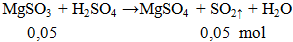 MgSO3 + H2SO4 → MgSO4 + SO2↑ + H2O | MgSO3 ra MgSO4  (ảnh 1)