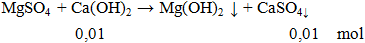 MgSO4 + Ca(OH)2 → Mg(OH)2 ↓ + CaSO4 ↓ | MgSO4 ra Mg(OH)2 (ảnh 1)