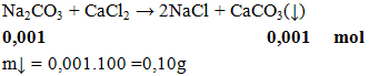 Na2CO3 + CaCl2 → 2NaCl + CaCO3(↓) | Na2CO3 ra NaCl  (ảnh 1)