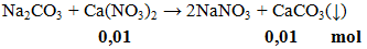 Na2CO3 + Ca(NO3)2 → 2NaNO3 + CaCO3(↓) | Na2CO3 ra NaNO3 (ảnh 1)