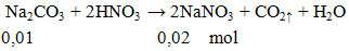 Na2CO3 + 2HNO3 → 2NaNO3 + CO2↑ + H2O | Na2CO3 ra NaNO3 (ảnh 2)